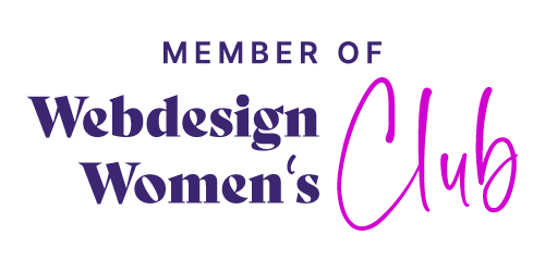 Badge, der die Mitgliedschaft im Webdesign Women's Club zeigt